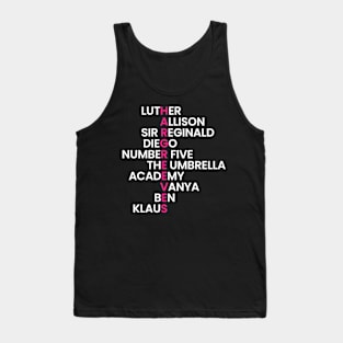 The Hargreeves Family - The Umbrella Academy (White) Tank Top